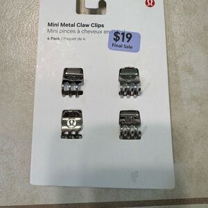 lululemon athletica Silver Mini Metal Claw Clips